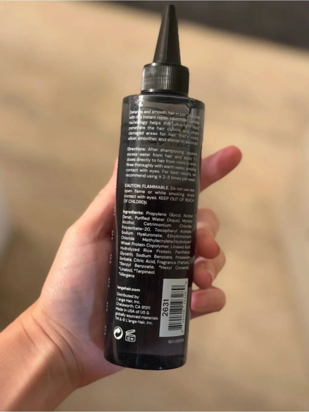Lange Hydro Therapy Hair Treatment Bottle in Black